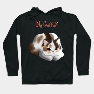 Coffee Hungry Calico Kitty With Begging Eyes Hoodie